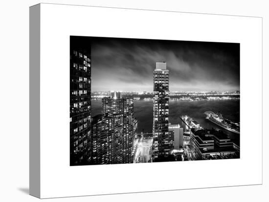 Landscape Foggy Night in Manhattan-Philippe Hugonnard-Stretched Canvas