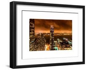 Landscape Foggy Night in Manhattan-Philippe Hugonnard-Framed Art Print