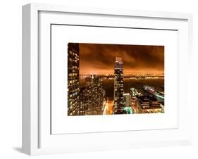 Landscape Foggy Night in Manhattan-Philippe Hugonnard-Framed Art Print