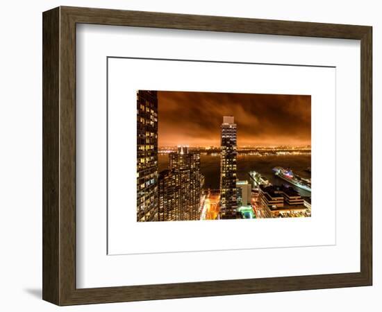 Landscape Foggy Night in Manhattan-Philippe Hugonnard-Framed Art Print