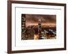 Landscape Foggy Night in Manhattan-Philippe Hugonnard-Framed Art Print