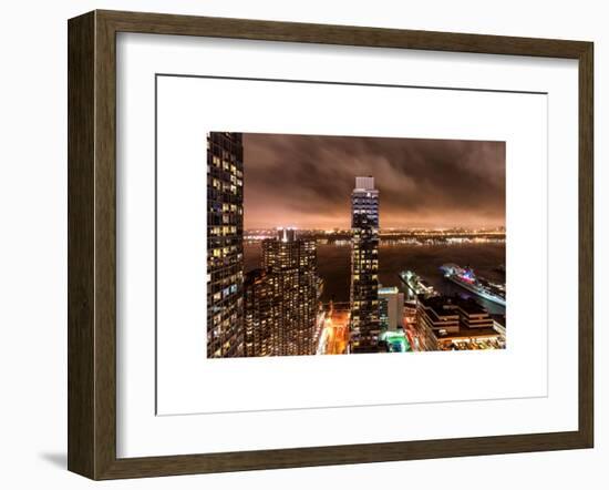 Landscape Foggy Night in Manhattan-Philippe Hugonnard-Framed Art Print