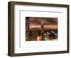 Landscape Foggy Night in Manhattan-Philippe Hugonnard-Framed Art Print