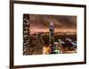 Landscape Foggy Night in Manhattan-Philippe Hugonnard-Framed Art Print