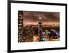 Landscape Foggy Night in Manhattan-Philippe Hugonnard-Framed Art Print