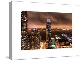 Landscape Foggy Night in Manhattan-Philippe Hugonnard-Stretched Canvas