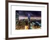 Landscape Foggy Night in Manhattan-Philippe Hugonnard-Framed Art Print