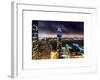 Landscape Foggy Night in Manhattan-Philippe Hugonnard-Framed Art Print