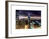 Landscape Foggy Night in Manhattan-Philippe Hugonnard-Framed Art Print