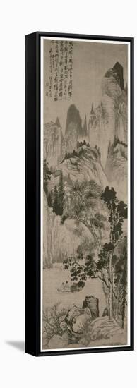 Landscape for Yongweng, Qing Dynasty, C.1687-90-Daoji Shitao-Framed Stretched Canvas