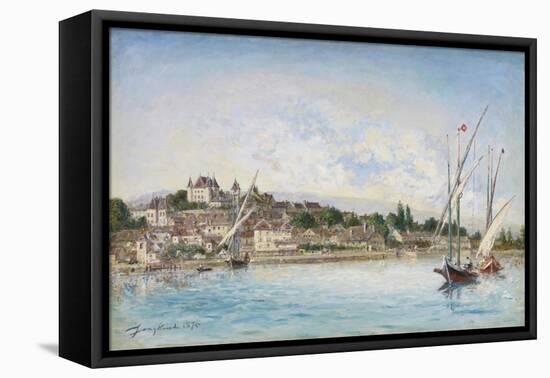 Landscape from Lake Leman to Nyon, 1875-Johan-Barthold Jongkind-Framed Stretched Canvas