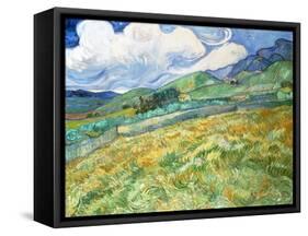 Landscape from Saint-Remy, 1889 (Oil on Canvas)-Vincent van Gogh-Framed Stretched Canvas