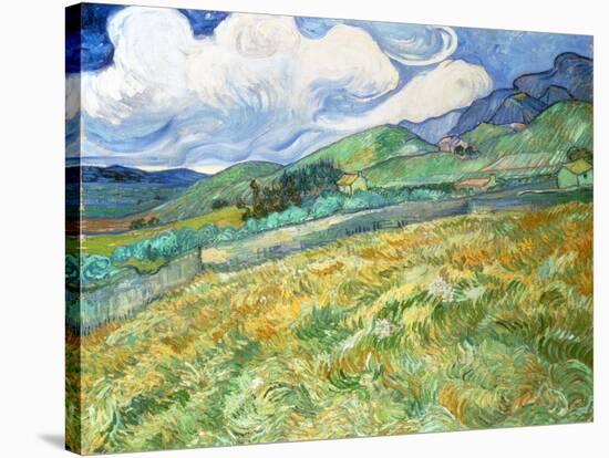 Landscape from Saint-Remy, 1889 (Oil on Canvas)-Vincent van Gogh-Stretched Canvas