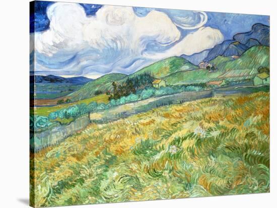 Landscape from Saint-Remy, 1889 (Oil on Canvas)-Vincent van Gogh-Stretched Canvas