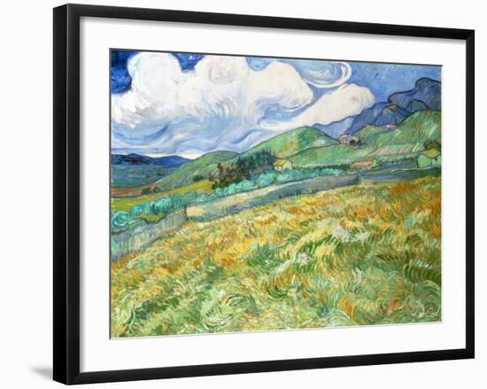 Landscape from Saint-Remy, 1889 (Oil on Canvas)-Vincent van Gogh-Framed Giclee Print