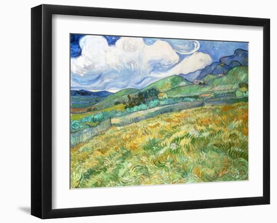 Landscape from Saint-Remy, 1889 (Oil on Canvas)-Vincent van Gogh-Framed Giclee Print