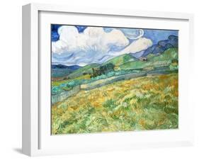 Landscape from Saint-Remy, 1889 (Oil on Canvas)-Vincent van Gogh-Framed Giclee Print