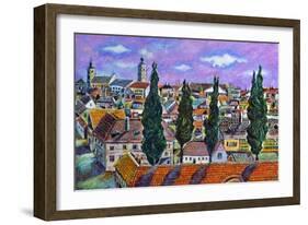 Landscape from Sibiu, Transylvania-ivdanu-Framed Art Print