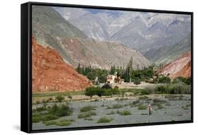 Landscape from the Camino De Los Colorados Trail around Purmamarca-Yadid Levy-Framed Stretched Canvas