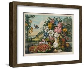 Landscape, Fruit and Flowers, 1862-Frances Flora Bond Palmer-Framed Giclee Print