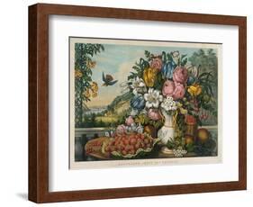 Landscape, Fruit and Flowers, 1862-Frances Flora Bond Palmer-Framed Giclee Print