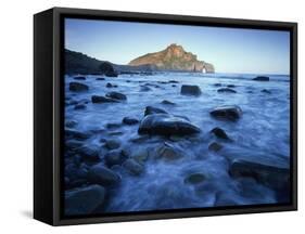 Landscape Gaztelugatxe Coast, Basque Country, Bay of Biscay, Spain, October 2008-Popp-Hackner-Framed Stretched Canvas