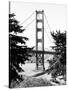 Landscape, Golden Bridge, Black and White Photography, San Francisco, California, United States-Philippe Hugonnard-Stretched Canvas