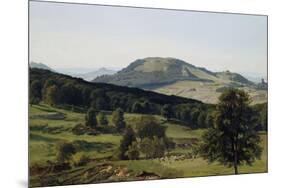 Landscape, Hill and Dale-Albert Bierstadt-Mounted Premium Giclee Print