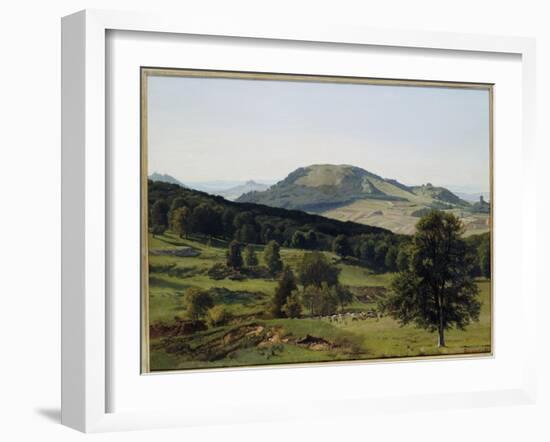 Landscape - Hill and Dale-Albert Bierstadt-Framed Giclee Print