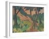 Landscape III, 1924 glue paint on burlap fabric-Otto Muller or Mueller-Framed Giclee Print