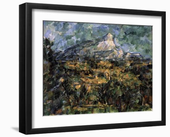 Landscape in Aix (Mont Sainte-Victoir), C1906-Paul Cézanne-Framed Giclee Print