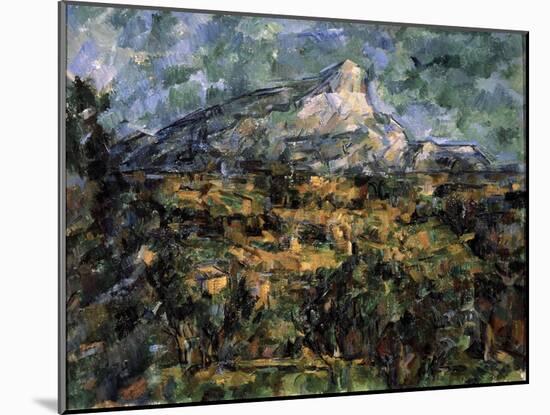 Landscape in Aix (Mont Sainte-Victoir), C1906-Paul Cézanne-Mounted Giclee Print