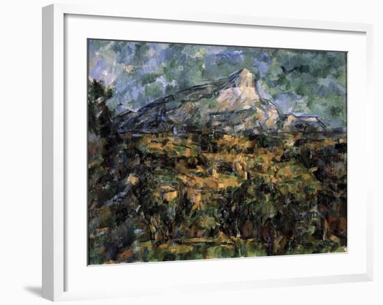 Landscape in Aix (Mont Sainte-Victoir), C1906-Paul Cézanne-Framed Giclee Print