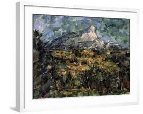 Landscape in Aix (Mont Sainte-Victoir), C1906-Paul Cézanne-Framed Giclee Print