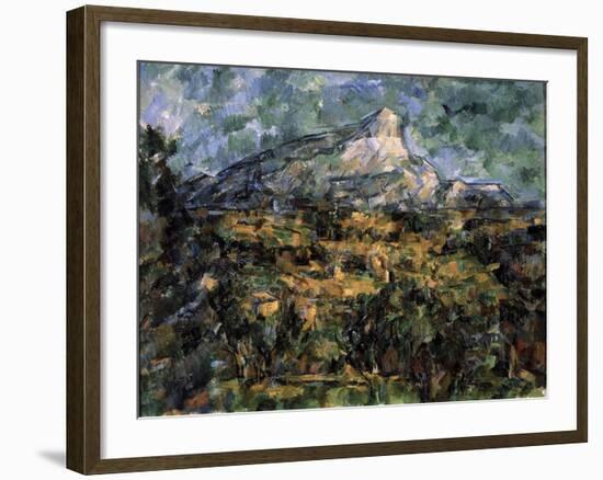 Landscape in Aix (Mont Sainte-Victoir), C1906-Paul Cézanne-Framed Giclee Print