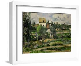 Landscape in Auvers-Paul Cézanne-Framed Giclee Print