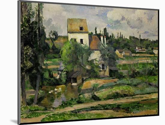 Landscape in Auvers-Paul Cézanne-Mounted Giclee Print