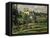 Landscape in Auvers-Paul Cézanne-Framed Stretched Canvas