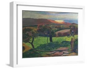 Landscape in Brittany-Paul Gauguin-Framed Giclee Print
