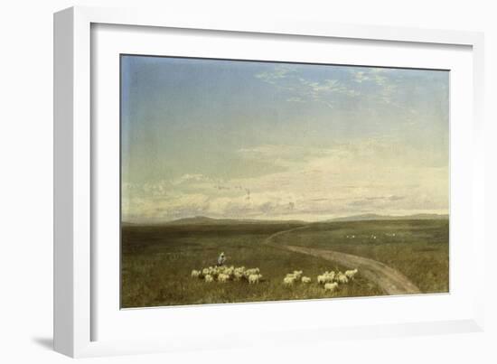 Landscape in Carneiros, Paisaje Con Carneiros-Jose Velasco-Framed Giclee Print