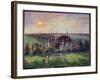 Landscape in Eragny, Church and Farm Painting by Camille Pissarro (1830-1903) 1895 Sun. 0,6X0,73 M-Camille Pissarro-Framed Giclee Print