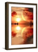 Landscape In Fantasy Planet-frenta-Framed Art Print