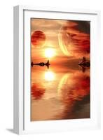 Landscape In Fantasy Planet-frenta-Framed Art Print