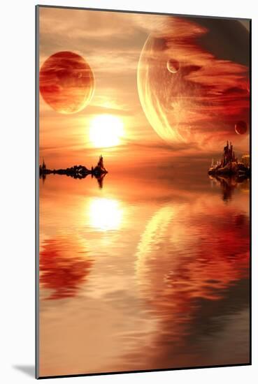 Landscape In Fantasy Planet-frenta-Mounted Art Print