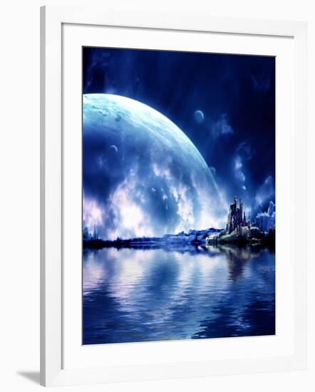 Landscape In Fantasy Planet-frenta-Framed Art Print