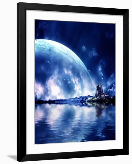 Landscape In Fantasy Planet-frenta-Framed Art Print