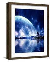 Landscape In Fantasy Planet-frenta-Framed Art Print