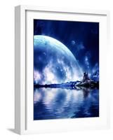 Landscape In Fantasy Planet-frenta-Framed Art Print