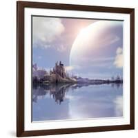 Landscape In Fantasy Planet-frenta-Framed Art Print