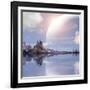 Landscape In Fantasy Planet-frenta-Framed Art Print